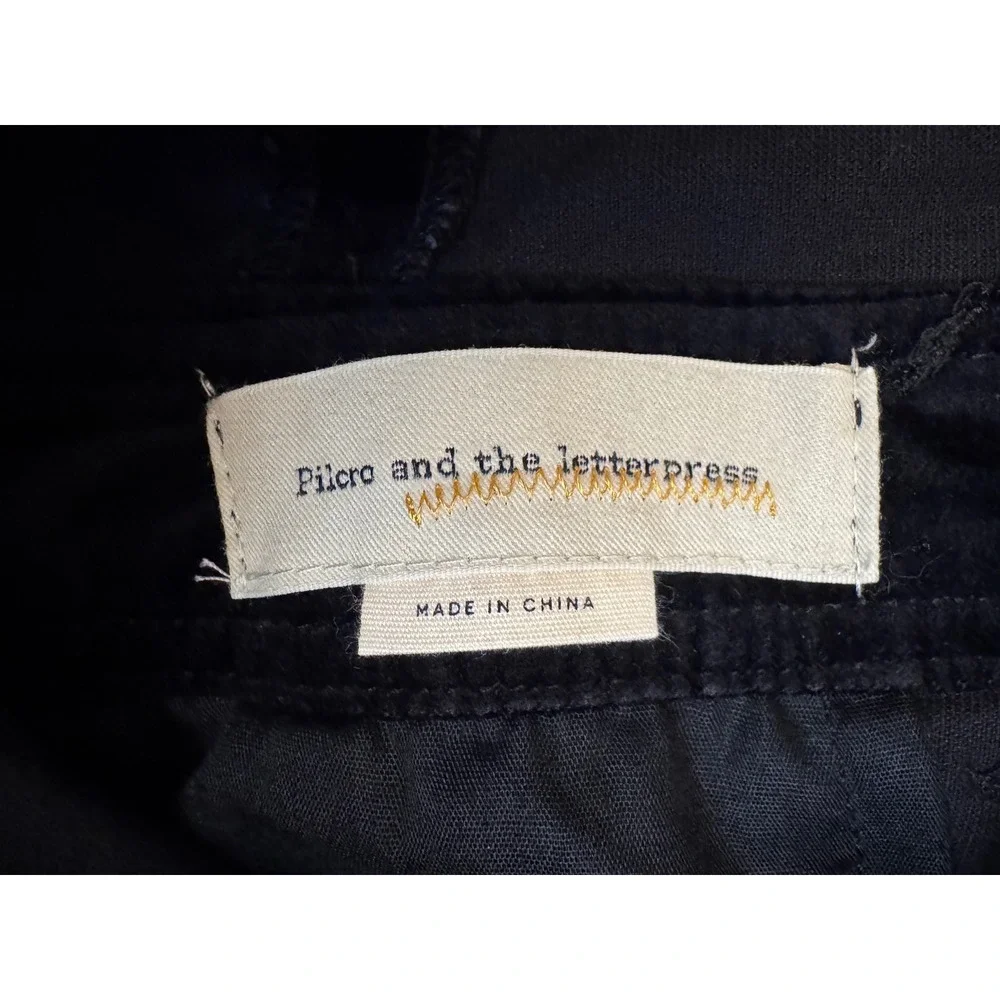 Pilcro and the Letterpress Black Corduroy Flare Overalls Size 27 Anthropologie